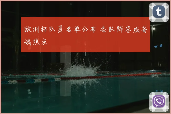 欧洲杯队员名单公布 各队阵容成备战焦点
